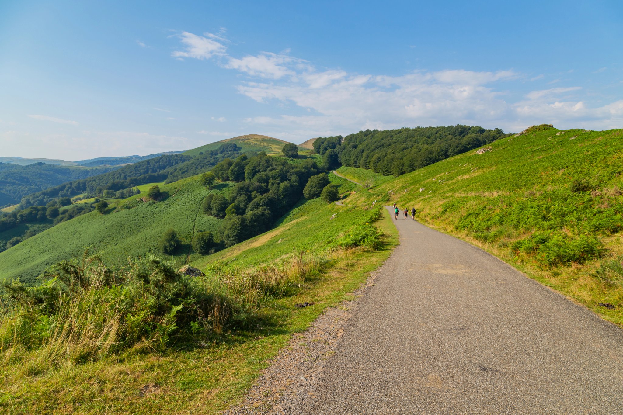 Pelgrims wandelen langs de Camino De Santiago