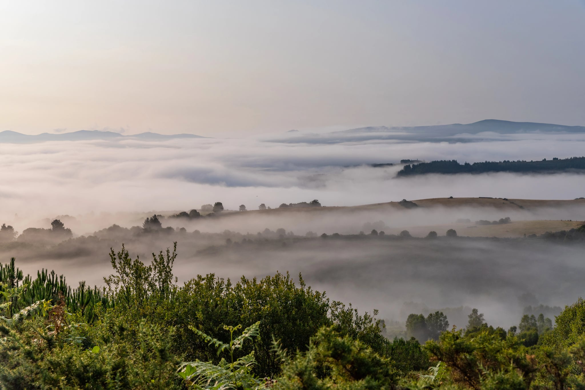 Uitzicht op het berglandschap van Galicië