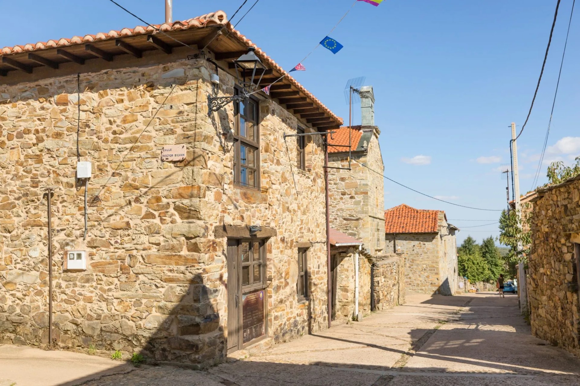 Calle Real street in Rabanal del Camino, municipality of Santa Colomba de Somoza, region of Maragatería, province of Leon, Castile and Leon, Spain