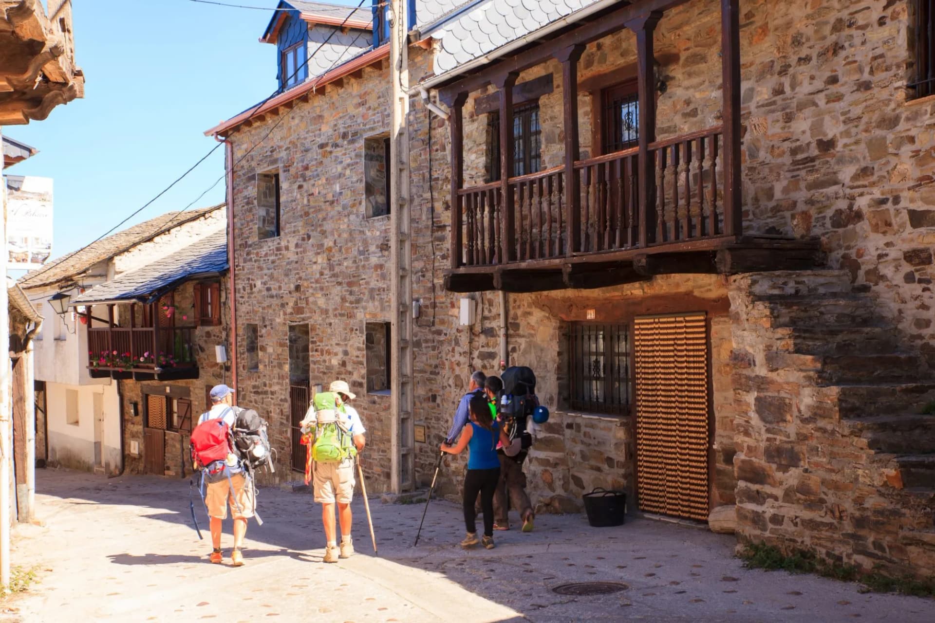 Pilgrimns along the way of St. James