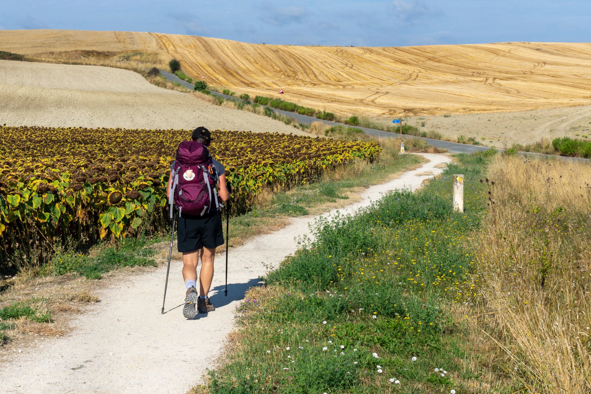 Osoba kráčajúca po Camino de Santiago - Cesta sv. Jakuba - Púť