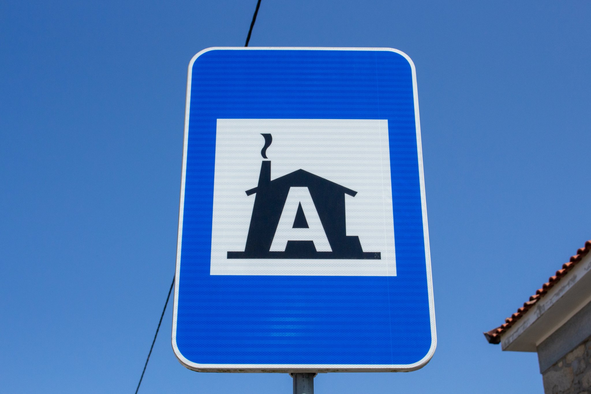 Hostel road sign used in Portugal.