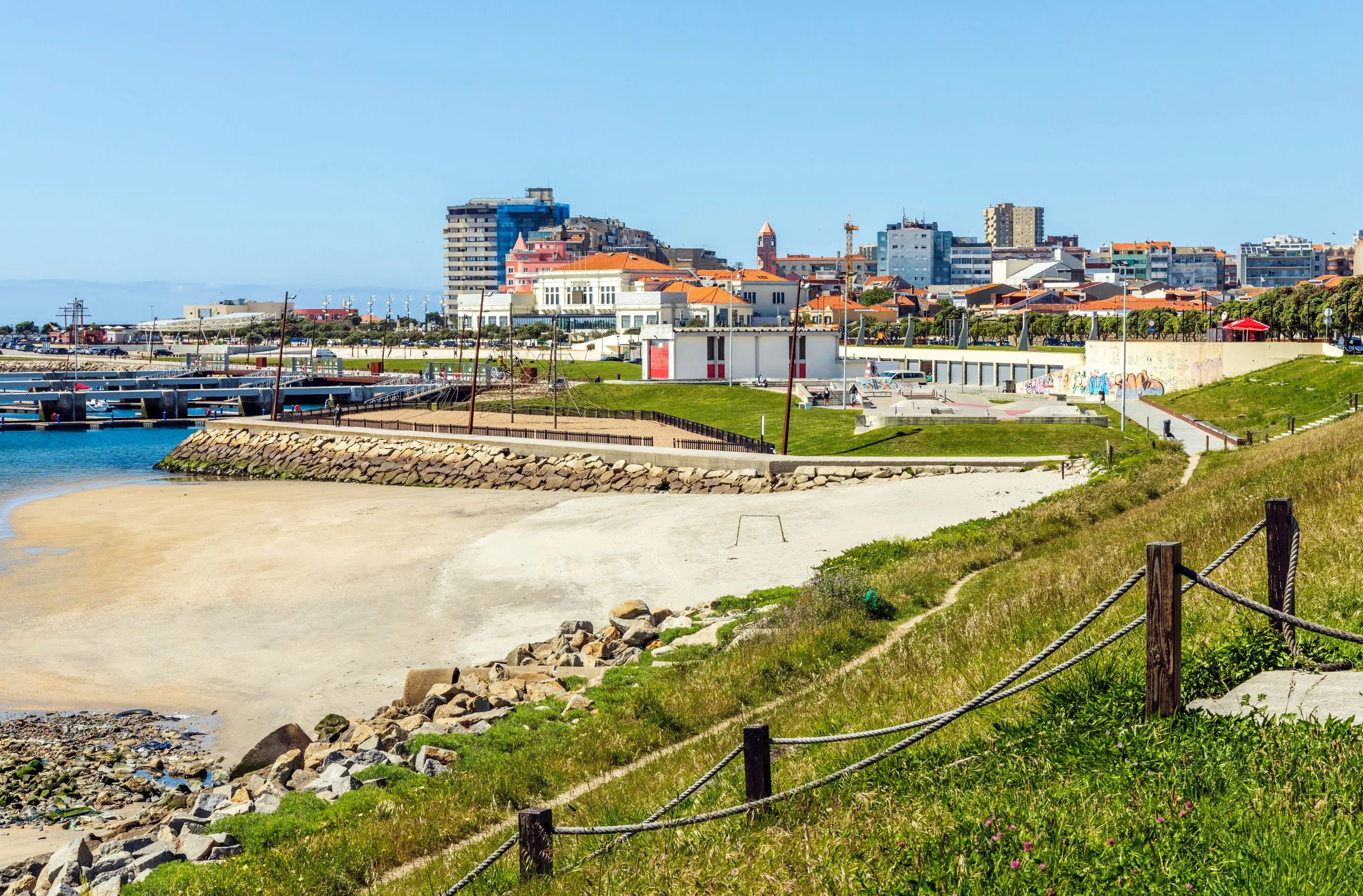 Cityscape of Povoa de Varzim, Porto district, Portugal