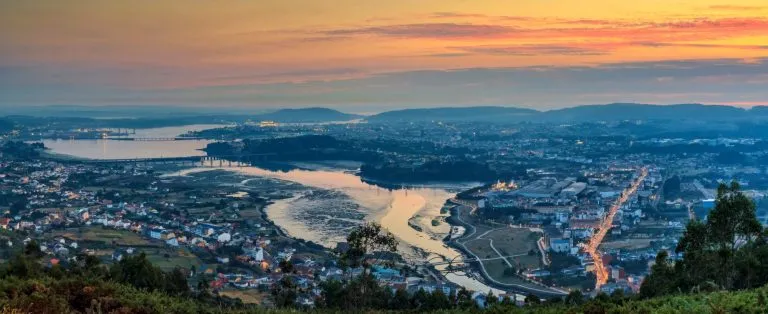 Ferrol Estuary Panorama Galicia Spain