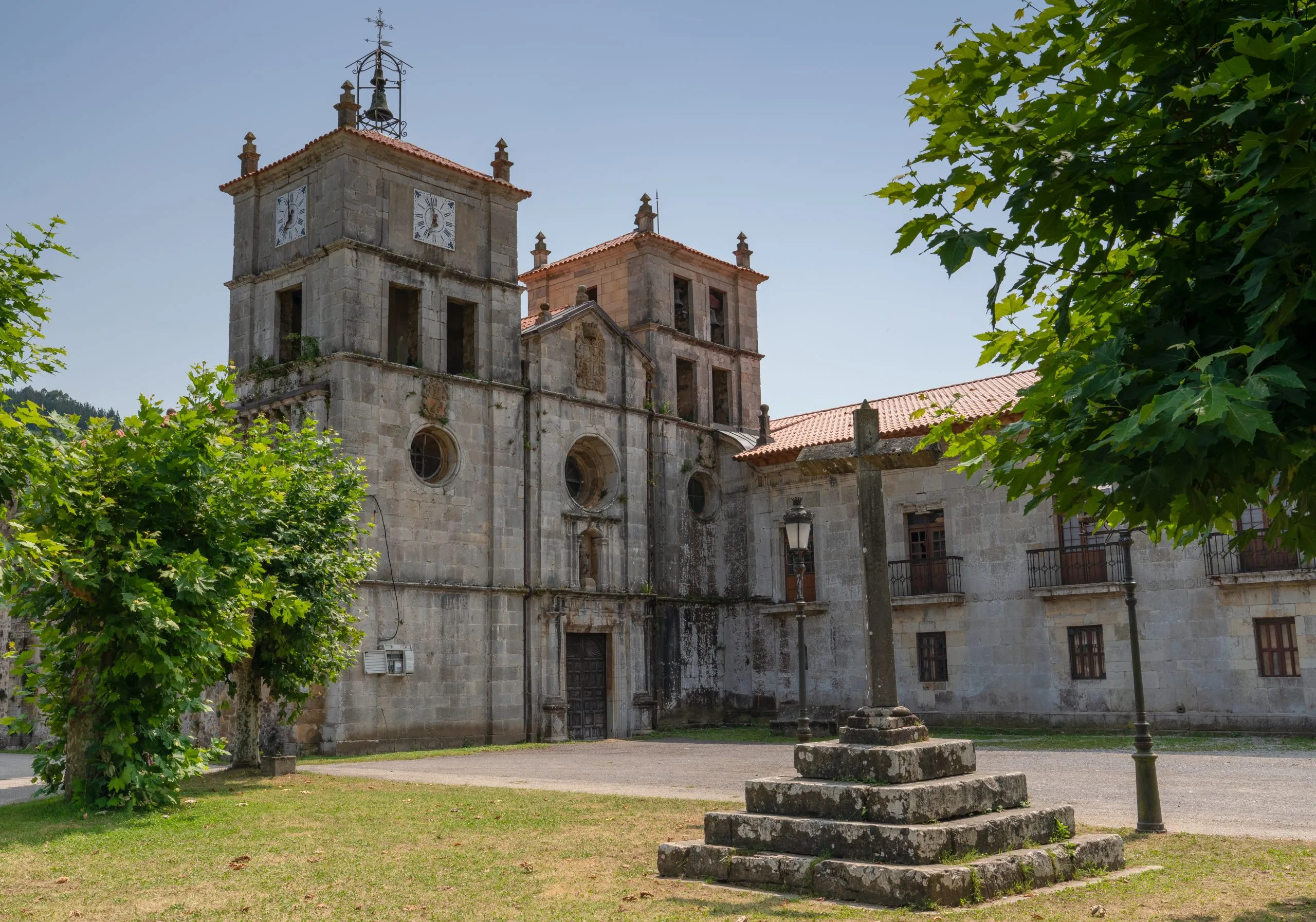 Old monastery of Cornellana, landmark on the Camino de Santiago trail between Grado and Salas, Asturias, Spain