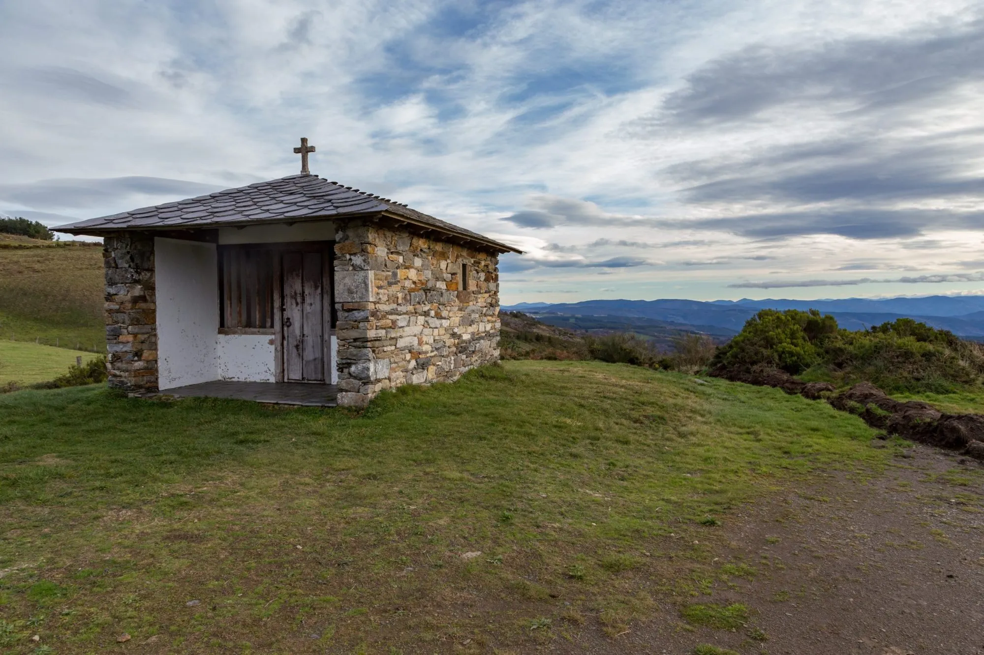 Small Chapel at Montouto on the Camino Primitivo a World Heritage