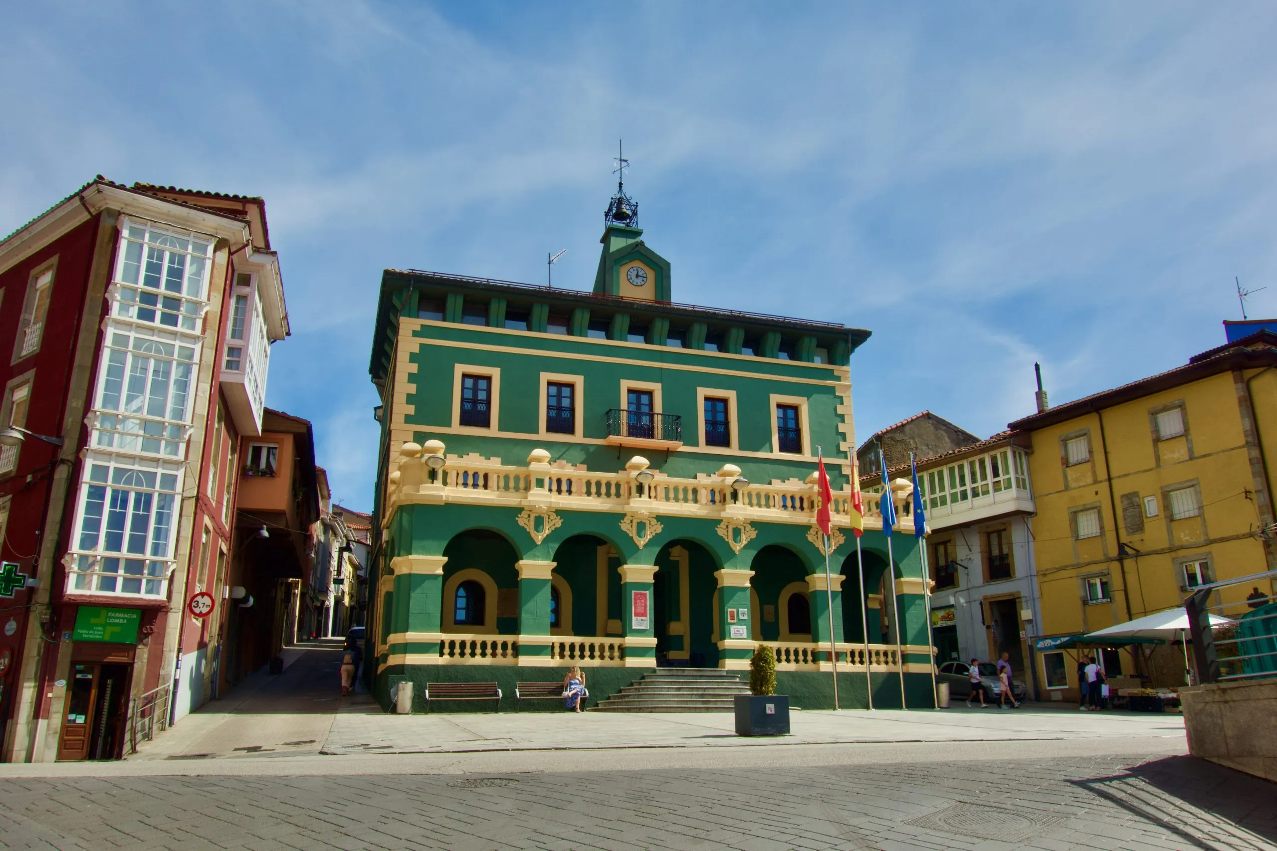 Tineo town in Spain on Camino Primitivo de Santiago de Compostela way.